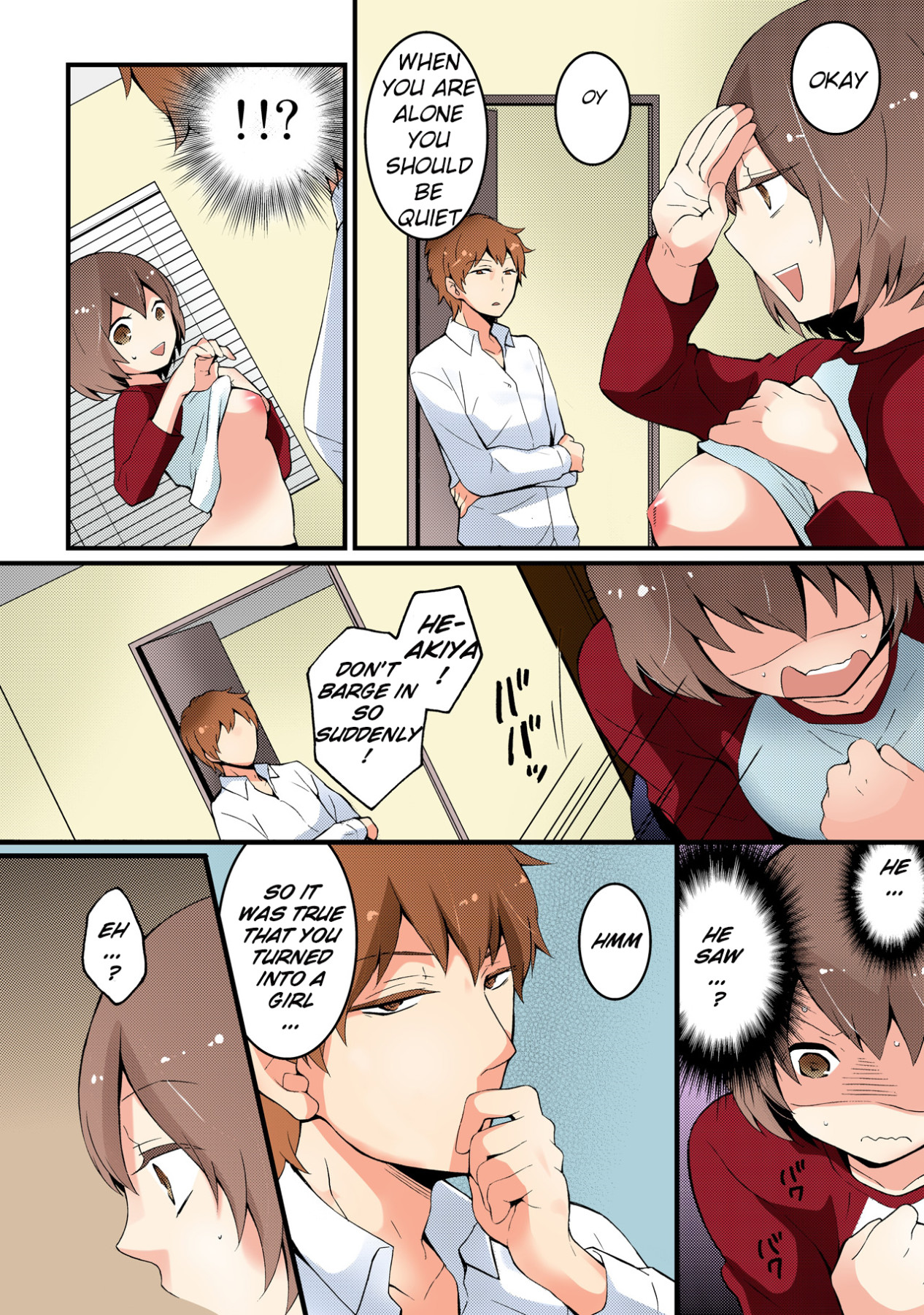 Hentai Manga Comic-Totsuon! Since I've Abruptly Turned Into a Girl, Won't You Fondle My Boobs?-Read-24